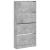 Dulap de pantofi 4 sertare rabatabile, gri beton, 80x21x163,5cm GartenMobel Dekor