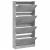 Dulap de pantofi 4 sertare rabatabile, gri beton, 80x21x163,5cm GartenMobel Dekor
