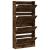 Pantofar cu 4 sertare rabatabile, stejar fumuriu, 80x21x163,5cm GartenMobel Dekor