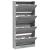 Pantofar cu 4 sertare rabatabile, gri sonoma, 80x21x163,5 cm GartenMobel Dekor