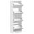 Dulap de pantofi cu 4 sertare rabatabile, alb, 60x34x187,5 cm GartenMobel Dekor