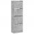 Dulap de pantofi 4 sertare rabatabile, gri beton, 60x34x187,5cm GartenMobel Dekor