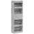 Dulap de pantofi 4 sertare rabatabile, gri beton, 60x34x187,5cm GartenMobel Dekor
