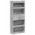 Dulap de pantofi 4 sertare rabatabile, gri beton, 80x34x187,5cm GartenMobel Dekor