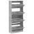 Dulap de pantofi 4 sertare rabatabile, gri beton, 80x34x187,5cm GartenMobel Dekor