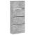Dulap de pantofi 4 sertare rabatabile, gri beton, 80x34x187,5cm GartenMobel Dekor