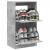 Dulap de pantofi 2 sertare rabatabile, gri beton, 60x42x108 cm GartenMobel Dekor