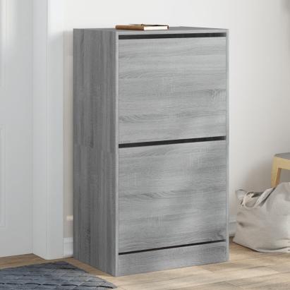 Pantofar cu 2 sertare rabatabile, gri sonoma, 60x42x108 cm GartenMobel Dekor