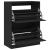 Dulap de pantofi cu 2 sertare rabatabile, negru, 80x42x108 cm GartenMobel Dekor