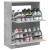 Dulap de pantofi 2 sertare rabatabile, gri beton, 80x42x108 cm GartenMobel Dekor