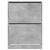 Dulap de pantofi 2 sertare rabatabile, gri beton, 80x42x108 cm GartenMobel Dekor