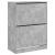 Dulap de pantofi 2 sertare rabatabile, gri beton, 80x42x108 cm GartenMobel Dekor