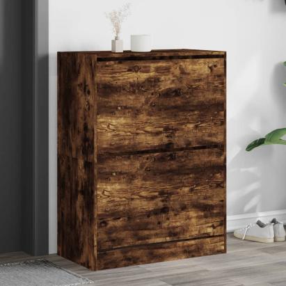 Pantofar cu 2 sertare rabatabile, stejar fumuriu, 80x42x108 cm GartenMobel Dekor