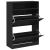 Dulap de pantofi cu 2 sertare rabatabile, negru, 80x34x116 cm GartenMobel Dekor