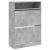 Dulap de pantofi 2 sertare rabatabile, gri beton, 80x34x116 cm GartenMobel Dekor