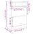 Dulap de pantofi 2 sertare rabatabile, gri beton, 80x34x116 cm GartenMobel Dekor