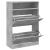 Dulap de pantofi 2 sertare rabatabile, gri beton, 80x34x116 cm GartenMobel Dekor