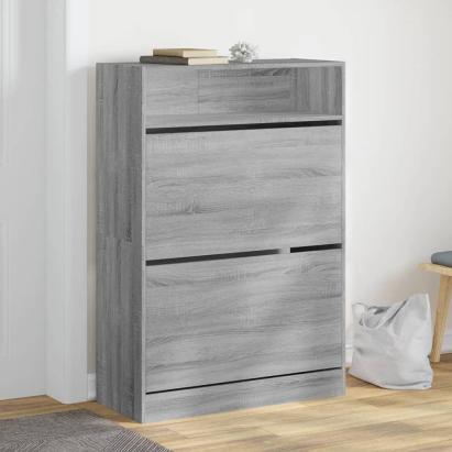Pantofar cu 2 sertare rabatabile, gri sonoma, 80x34x116 cm GartenMobel Dekor