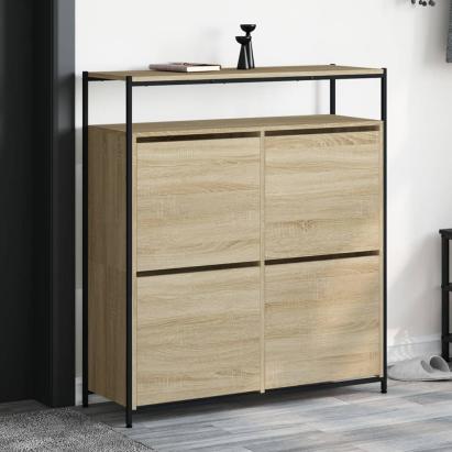 Pantofar cu 4 sertare rabatabile, stejar sonoma, 100x34x112 cm GartenMobel Dekor