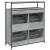 Pantofar cu 4 sertare rabatabile, gri sonoma, 100x34x112 cm GartenMobel Dekor