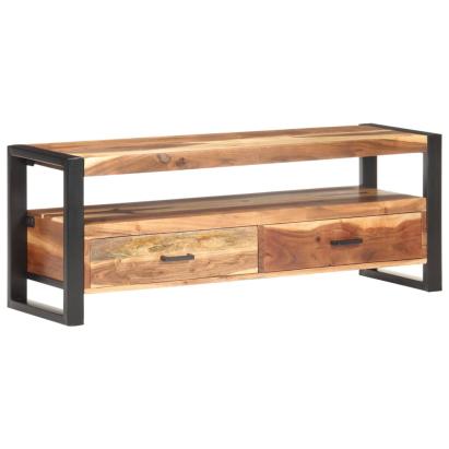 Comodă TV, 120 x 35 x 45 cm, lemn masiv cu finisaj miere GartenMobel Dekor