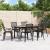 Scaune de grădină, 6 buc., negru, aluminiu turnat GartenMobel Dekor