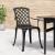 Scaune de grădină, 6 buc., negru, aluminiu turnat GartenMobel Dekor