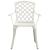 Scaune de grădină, 6 buc., alb, aluminiu turnat GartenMobel Dekor