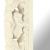 Oglindă sculptată manual, alb, 50x50 cm, lemn masiv mango GartenMobel Dekor