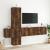 Unități TV de perete, 5 piese, stejar fumuriu, lemn prelucrat GartenMobel Dekor