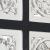 Panouri perete sculptate manual, negru/alb, 40x40x1,5 cm, MDF GartenMobel Dekor