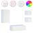 Comode TV de perete cu lumini LED, 4 piese, alb GartenMobel Dekor