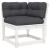 Set mobilier grădină cu perne, 8 piese, alb, lemn masiv de pin GartenMobel Dekor