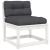 Set mobilier grădină cu perne, 8 piese, alb, lemn masiv de pin GartenMobel Dekor
