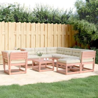 Set mobilier de grădină cu perne, 8 piese, lemn masiv douglas GartenMobel Dekor