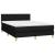 Pat box spring cu saltea, negru, 140x190 cm, textil GartenMobel Dekor