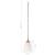Lampă suspendată industrială, alb, 23 cm, lemn masiv&fier, E27 GartenMobel Dekor