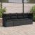 Set mobilier de grădină cu perne, 4 piese, negru, poliratan GartenMobel Dekor