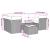 Set canapele de grădină cu perne, 7 piese, negru, poliratan GartenMobel Dekor