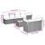 Set mobilier de grădină cu perne, 8 piese, negru, poliratan GartenMobel Dekor