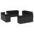 Set canapele de grădină, 12 piese, cu perne, negru, poliratan GartenMobel Dekor