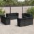 Set canapele de grădină, 12 piese, cu perne, negru, poliratan GartenMobel Dekor