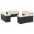 Set canapele de grădină, 12 piese, cu perne, negru, poliratan GartenMobel Dekor