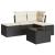 Set mobilier de grădină cu perne, 5 piese, negru, poliratan GartenMobel Dekor