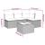 Set mobilier de grădină cu perne, 5 piese, negru, poliratan GartenMobel Dekor