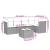 Set mobilier de grădină cu perne, 6 piese, negru, poliratan GartenMobel Dekor