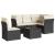 Set mobilier de grădină cu perne, 6 piese, negru, poliratan GartenMobel Dekor
