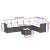 Set mobilier de grădină cu perne, 8 piese, negru, poliratan GartenMobel Dekor