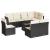 Set mobilier de grădină cu perne, 9 piese, negru, poliratan GartenMobel Dekor