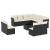 Set canapele de grădină, 12 piese, cu perne, negru, poliratan GartenMobel Dekor